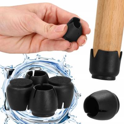 Silikonové návleky na nábytek s filcem 1416 mm, sada 4ks, černé SPRINGOS HA7255