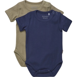 Minymo Детско ежедневно термо бельо Minymo Kid's Body S/S (2-Pack) Everyday base layer - Dark Navy - размер 56 (EU) (714-1854-0412)