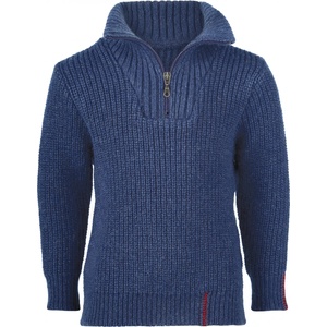 Engel Детски вълнен пуловер Engel Kid's Troyer Merino jumper - Ozean - размер 128 (EU) (704-2307-0213)