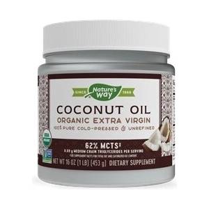Nature's Way Кокосово масло, 62% MCT мастни киселини - Coconut Oil Organic Extra Virgin, 474 ml, 32 дози Nature’s Way (15673)