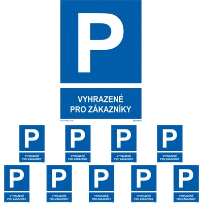 Walteco Vyhradené pre zákazníkov 210x297mm, formát A4, plastová tabuľka Množstvo: 10 ks , 20308BP2