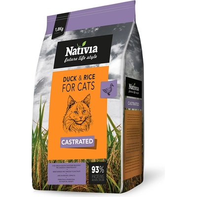 Nativia Cat Castrated Duck & Rice 1,8 kg