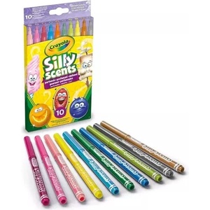 Crayola Silly Scents: Ароматни тънки флумастери, комплект от 10 броя (58-5071G)