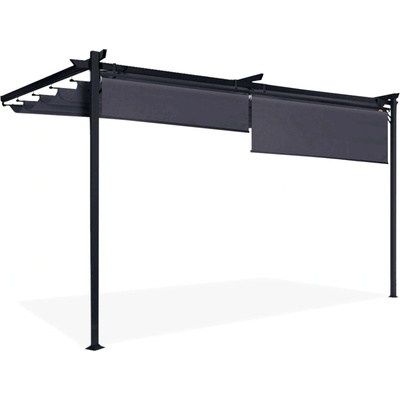 HARDMAISTER Nástenná terasová pergola SPRINT WALL PLUS 4x2,7 m antracitová/sivá