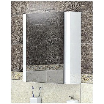 Triano Горен шкаф за баня с огледало с LED осветление ФРЕЯ 60 cm бял (73589)