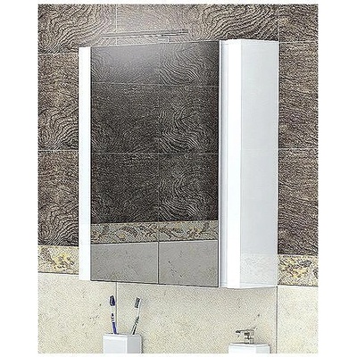 Triano Горен шкаф за баня с огледало с LED осветление ФРЕЯ 60 cm бял (73589)