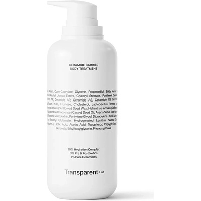 Transparent Lab Ceramide Barrier Body Treatment Tělový balzám 400 ml