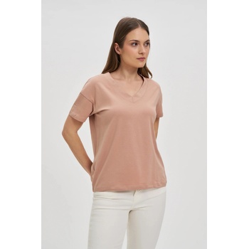 Moodo Светлокафява дамска тениска Moodo Moodo | Kafyav | ЖЕНИ | XS