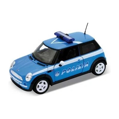 Welly mini Cooper Police Modrá 1:24