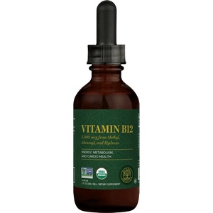 Global Healing Нервна система - Витамин B12, 5000 g, 29.6 ml капки (03059 (B12-1OZ))