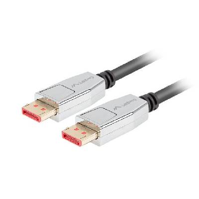 Кабел Lanberg display port M/M 20pin V1.4 1.8m 8K 60Hz, Black (CA-DPDP-20CU-0018-BK)