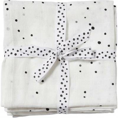 DONE BY DEER 2x Zavinovačka Plenka Pieluszka Dreamy Dots White