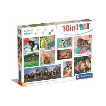 Clementoni Puzzle 10in1 Super Color Animal Friends