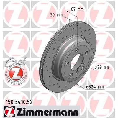 Brzdový kotúč ZIMMERMANN 150.3410.52