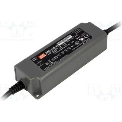 MEAN WELL NPF-40D-12 Napájecí zdroj: spínaný; LED; 40,08W; 7,2÷12VDC; 3,34A; 90÷305VAC