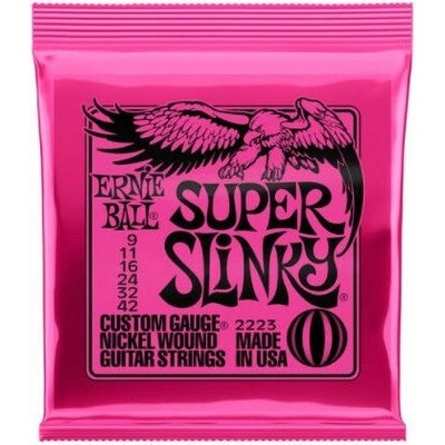 Ernie Ball 2223 Super Slinky Nickel Wound .009 - .042 Pink pack