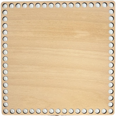 ExpressLaser.cz Prstenec Čtverec 22,5x22,5cm na háčkovaný košík vhodný pro víko 20cm