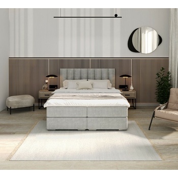 FDM Lincoln Boxspring sivá