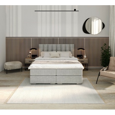 FDM Lincoln Boxspring sivá