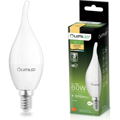 Lumiled LED žiarovka E14 BA35 8W = 60W 806lm 3000K Warm 180°