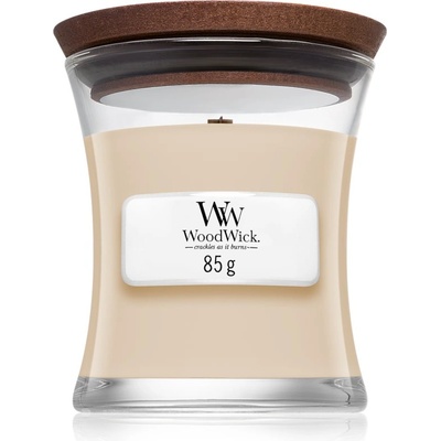 WoodWick White Honey Miel Blanc ароматна свещ с дървен фитил 85 гр