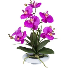 Umelá Orchidea fialová v miske, 41cm