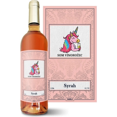 Sablio Som vínorožec Syrah ružové suché víno 12 % 0,75 l (čistá fľaša)