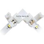 VIVALUX КОНЕКТОР ЗА LED ЛЕНТА VIVALUX ЪГЛОВ СВЪРЗВАЩ 8 и 10мм 12V 14x16x5мм 2бр (VIV003910)