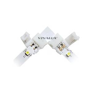 VIVALUX КОНЕКТОР ЗА LED ЛЕНТА VIVALUX ЪГЛОВ СВЪРЗВАЩ 8 и 10мм 12V 14x16x5мм 2бр (VIV003910)