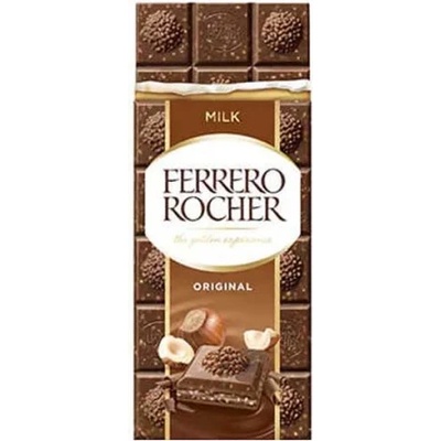 Ferrero Шоколад млечен с лешников пълнеж Ferrero Rocher 90гр