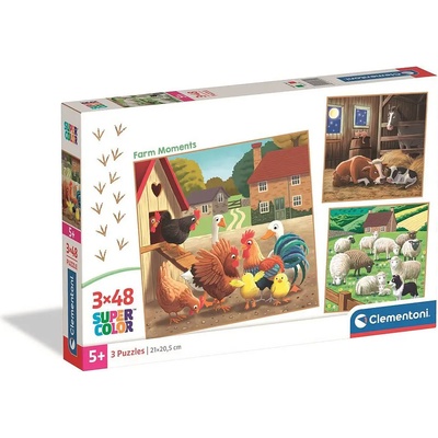 Clementoni - Puzzle 3x48 Farm Moments - 40 - 99 piese