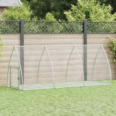 vidaXL 9799.3281528 Králíkárna pozinkovaná ocel stříbrná 300 x 105 x 120 cm