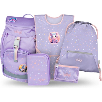 BAAGL КОМПЛЕКТ 5 Airy Домашни любимци: раница, пенал, торба, престилка, портфейл BAAGL | Lilav | Момичешки | UNI