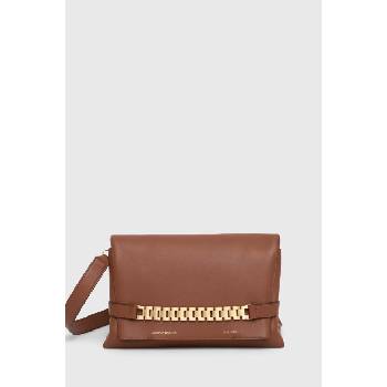 Victoria Beckham Кожен клъч Victoria Beckham Chain Pouch в бяло B223AAC004769A (B223AAC004769A)