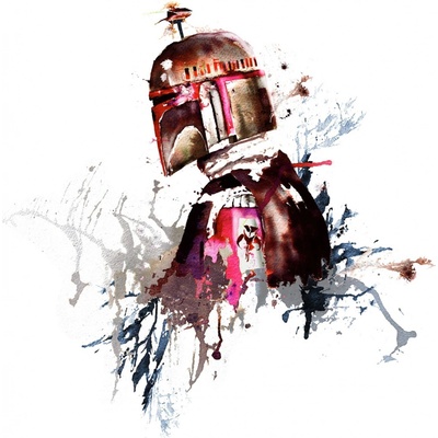 Komar Vliesová fototapeta Star Wars Watercolor Boba Fett rozměry 250 x 280 cm