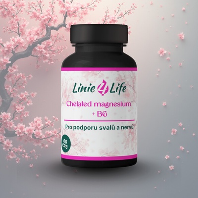 Linie4Life CHELATED MAGNESIUM 1600 mg + vitamín B6 bez plnidiel 60 kapsúl 30 dní