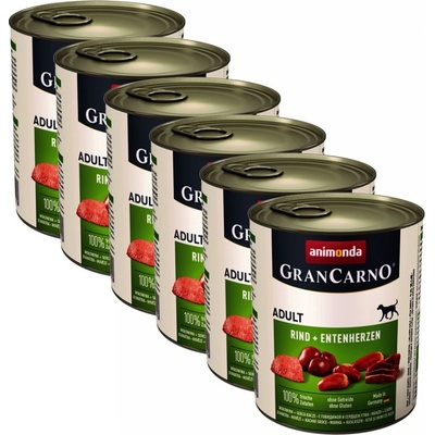 Animonda Gran Carno Original Adult hovädzina + kačacie srdcia 6 x 800 g