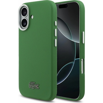 Lacoste Iconic Petit Pique Metal Logo MagSafe zadný kryt pre iPhone 17 Green