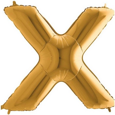 Grabo Fóliový balónek písmeno X 102 cm barevné varianty Zlatá