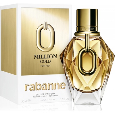 Rabanne Million Gold parfumovaná voda dámska 50 ml plniteľný flakón