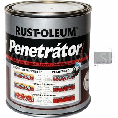 PENETRÁTOR Korózie, antikorózna základová farba, odtien - šedý 750ml