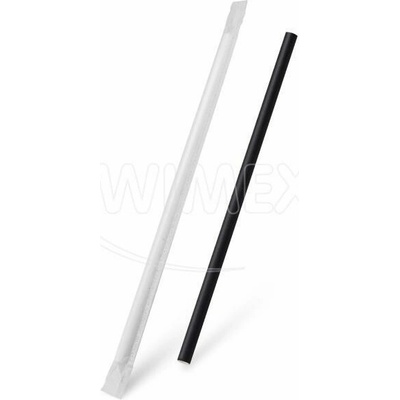 Wimex Slamka papierová čierna Jumbo Ø8mm x 25 cm jednotlivo balená 100 ks
