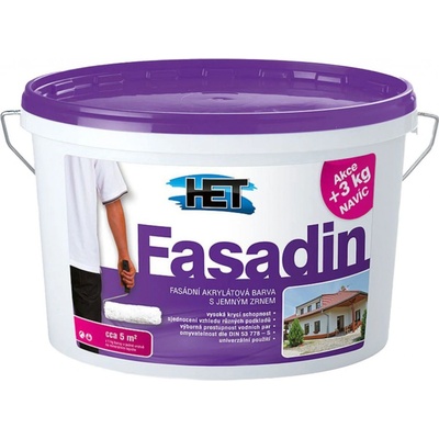 jemnozrná fasádní barva HET Fasadin 15 kg + 3 kg – Sleviste.cz