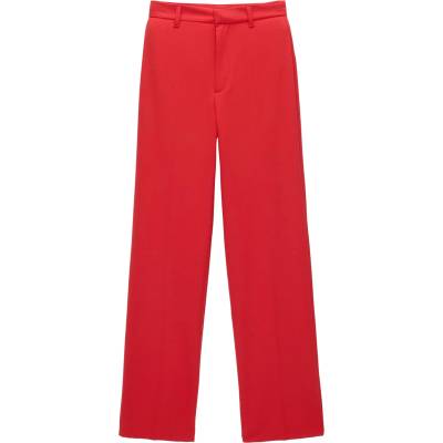 Pull&Bear Панталон с ръб червено, размер 42