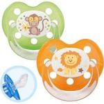 Baby-Nova Baby Nova Силиконова залъгалка, размер 1, лъв и маймунка (28220) - ozone