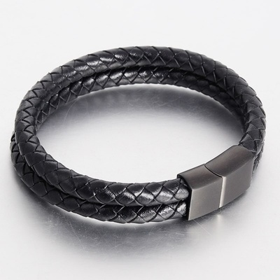 Daniel Dawson pánský Sergio chirurgická ocel kůže černá S NR1151