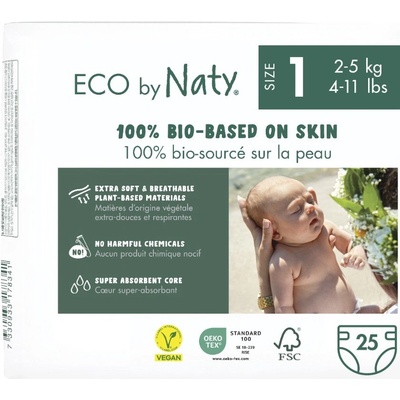 ECO BY NATY 1 Newborn 2-5 kg 25 ks