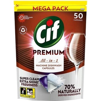 CIF Premium Clean All in 1 Regular tablety do umývačky 50 ks