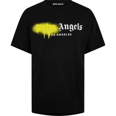 Palm angels Тениска PALM ANGELS Men's Spray T-Shirt - Black/Yellow