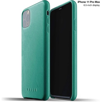 Mujjo Full Leather Case - кожен (естествена кожа) кейс за iPhone 11 Pro Max (зелен)